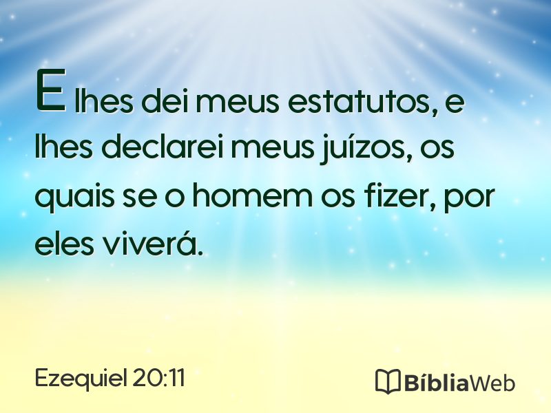 Ezequiel 20:11 em imagem para compartilhar