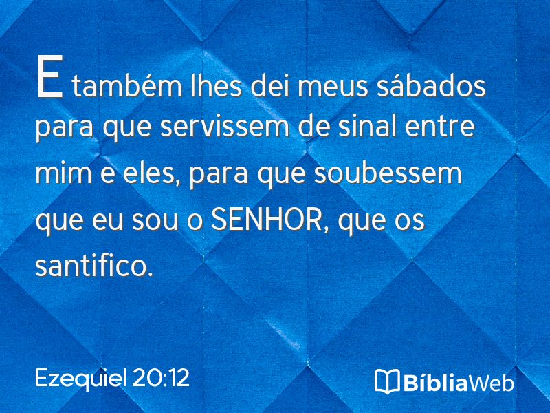 Ezequiel 20:12 em imagem para compartilhar
