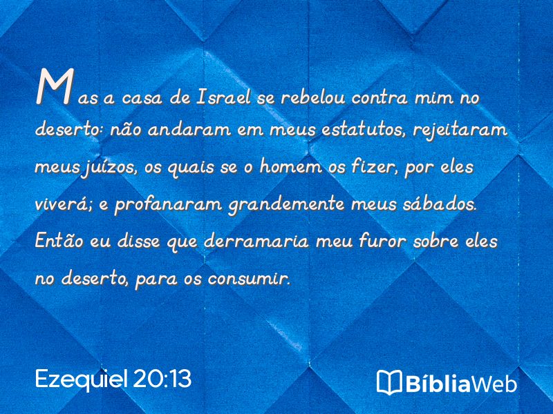 Ezequiel 20:13 em imagem para compartilhar