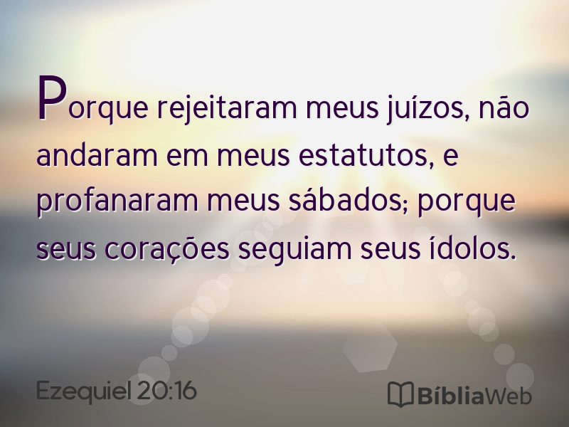 Ezequiel 20:16 em imagem para compartilhar