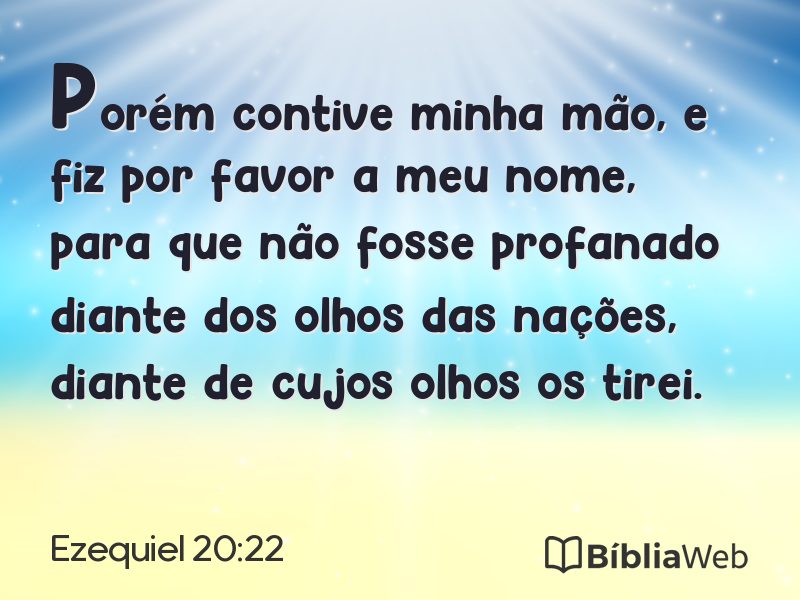 Ezequiel 20:22 em imagem para compartilhar