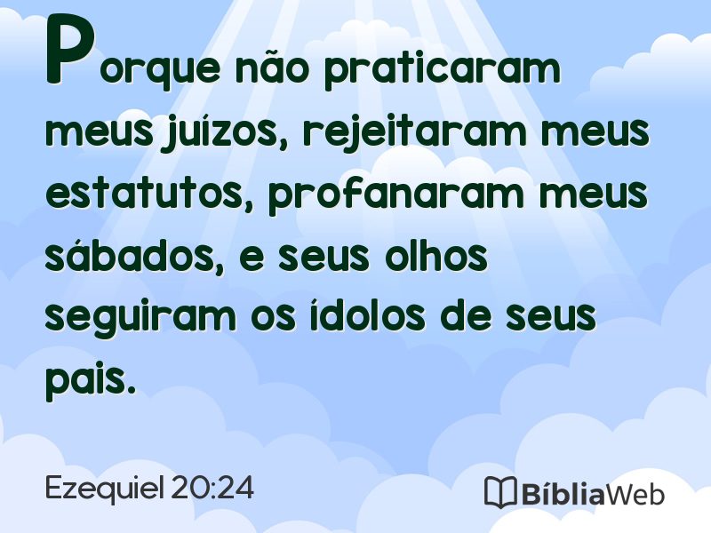 Ezequiel 20:24 em imagem para compartilhar