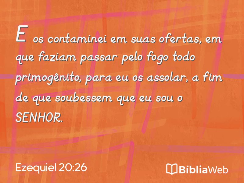Ezequiel 20:26 em imagem para compartilhar