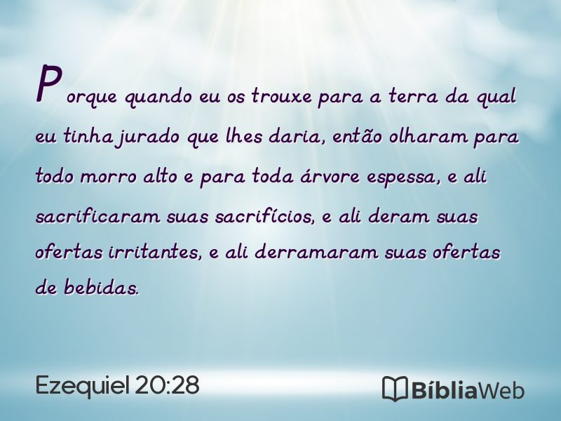 Ezequiel 20:28 em imagem para compartilhar