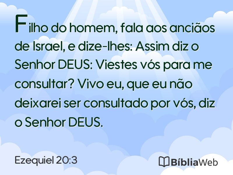 Ezequiel 20:3 em imagem para compartilhar