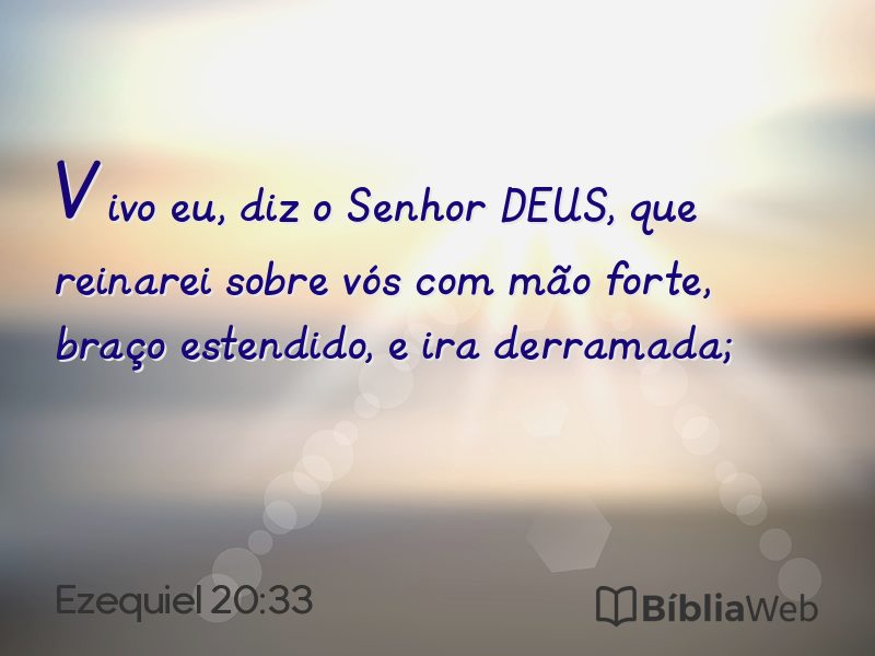 Ezequiel 20:33 em imagem para compartilhar