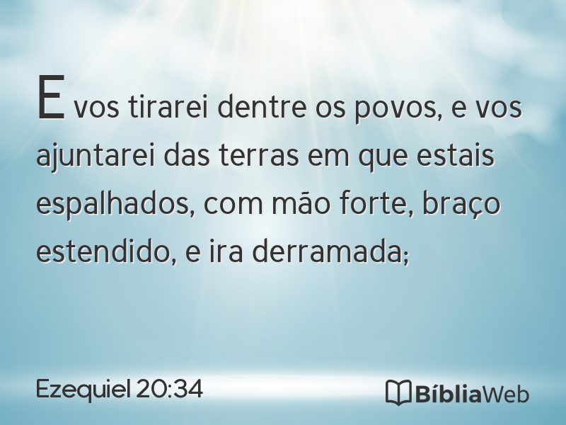 Ezequiel 20:34 em imagem para compartilhar