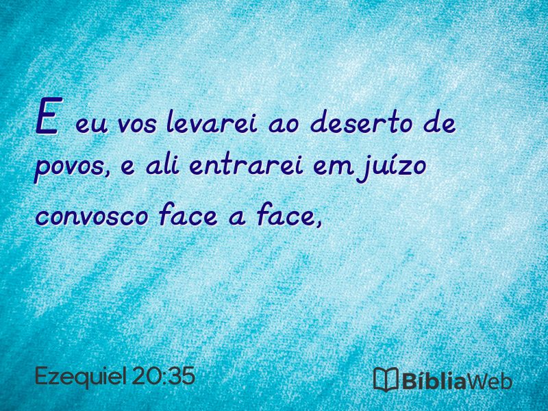 Ezequiel 20:35 em imagem para compartilhar