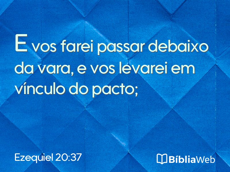 Ezequiel 20:37 em imagem para compartilhar