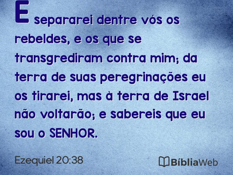 Ezequiel 20:38 em imagem para compartilhar