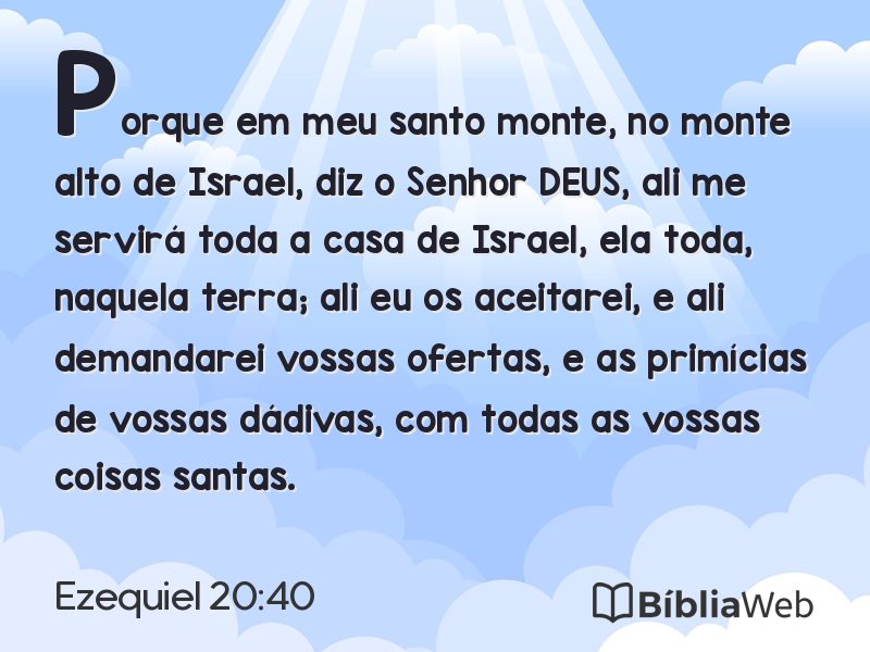 Ezequiel 20:40 em imagem para compartilhar