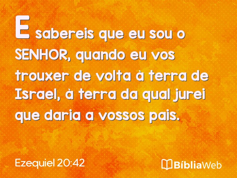 Ezequiel 20:42 em imagem para compartilhar
