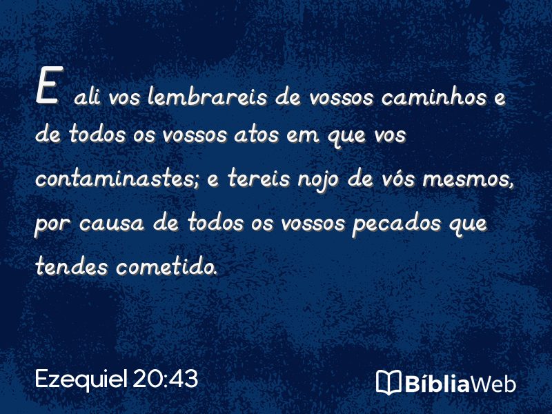 Ezequiel 20:43 em imagem para compartilhar