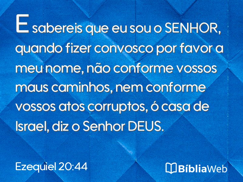 Ezequiel 20:44 em imagem para compartilhar