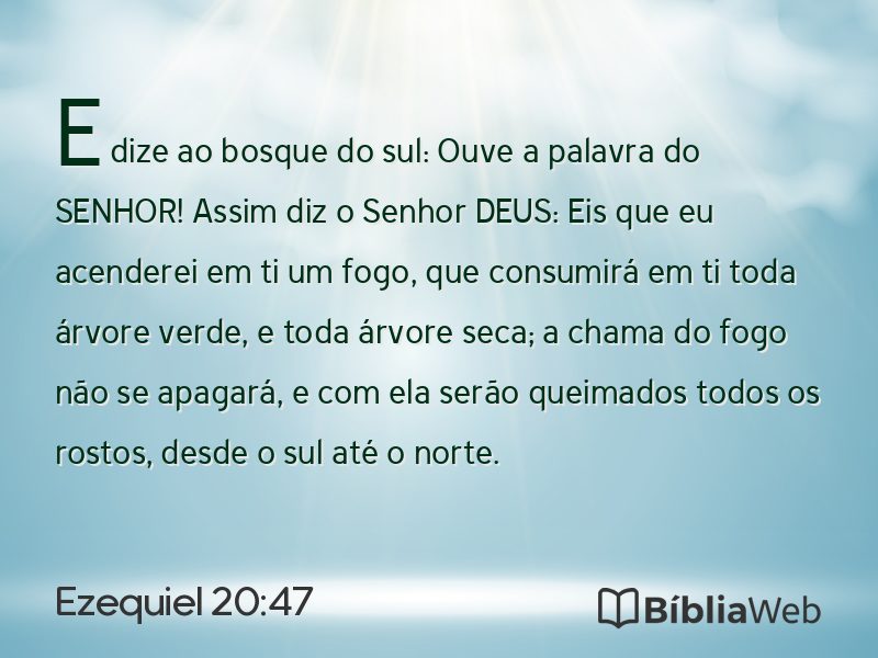 Ezequiel 20:47 em imagem para compartilhar