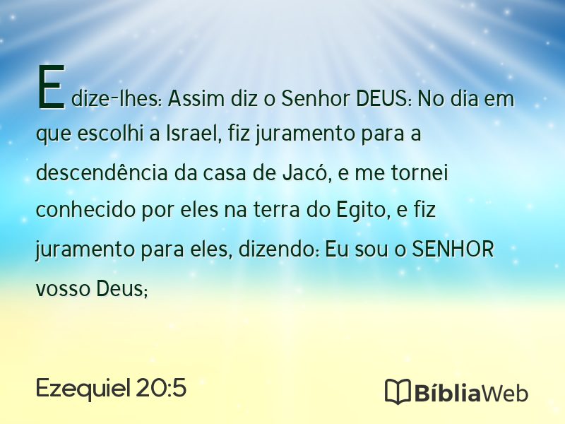 Ezequiel 20:5 em imagem para compartilhar