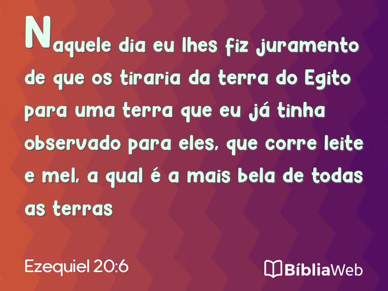 Ezequiel 20:6 em imagem para compartilhar