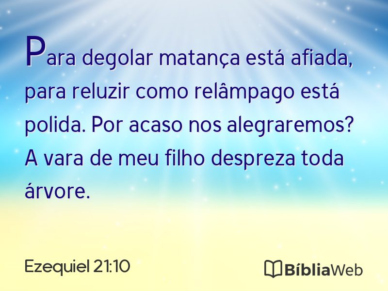 Ezequiel 21:10 em imagem para compartilhar