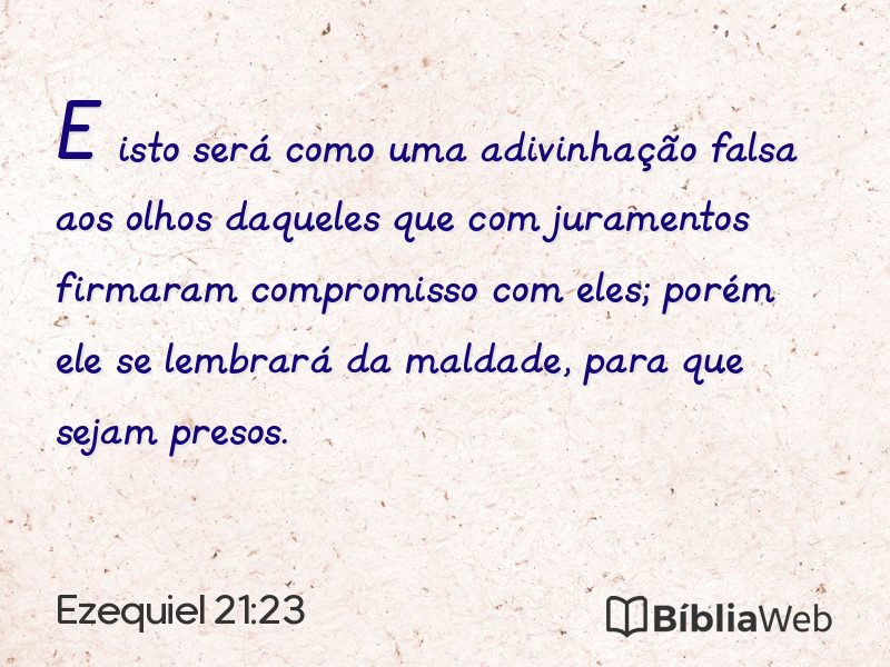 Ezequiel 21:23 em imagem para compartilhar