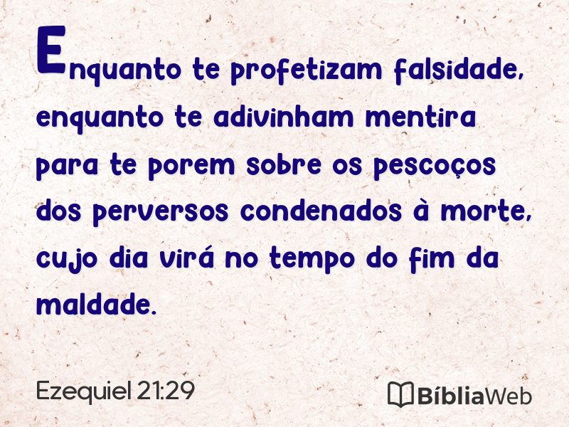 Ezequiel 21:29 em imagem para compartilhar
