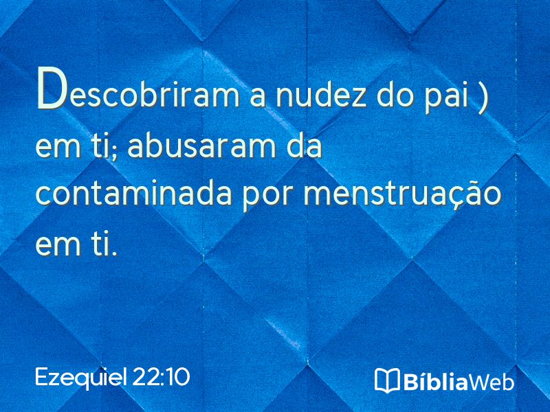 Ezequiel 22:10 em imagem para compartilhar