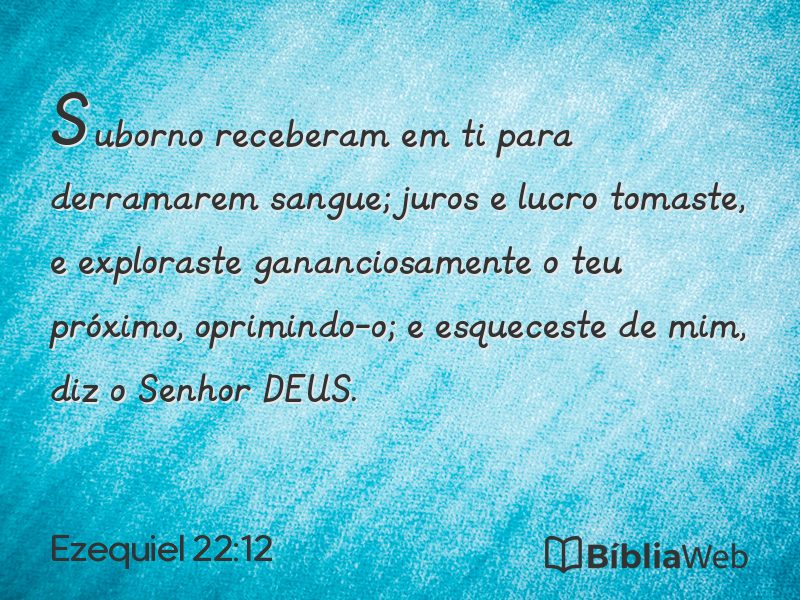 Ezequiel 22:12 em imagem para compartilhar