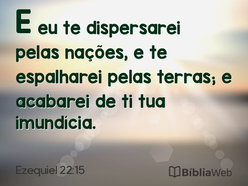 Ezequiel 22:15 em imagem para compartilhar