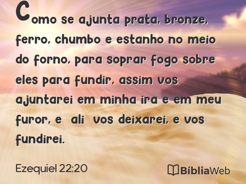 Ezequiel 22:20 em imagem para compartilhar
