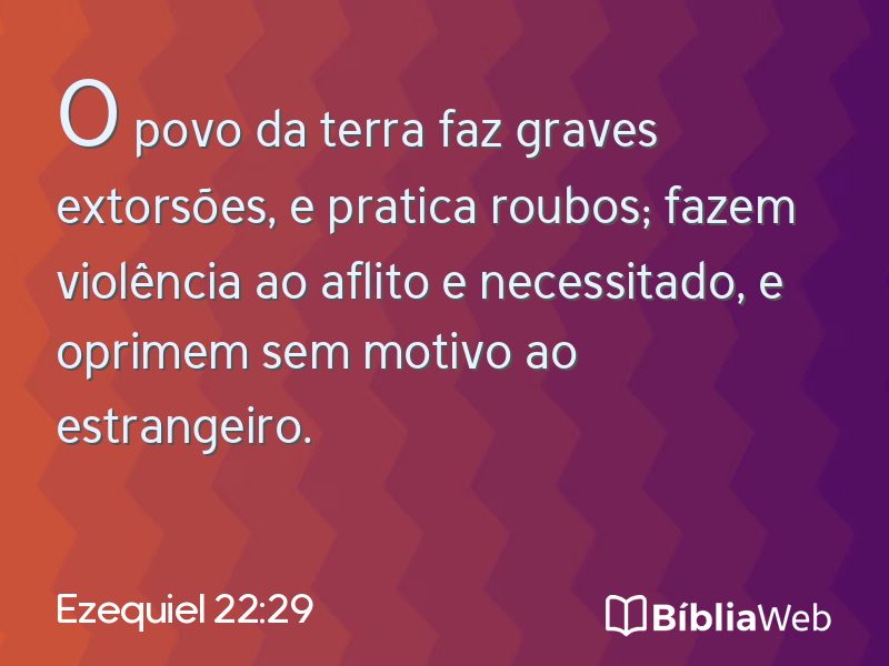 Ezequiel 22:29 em imagem para compartilhar