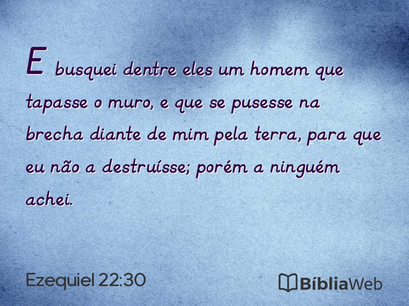 Ezequiel 22:30 em imagem para compartilhar