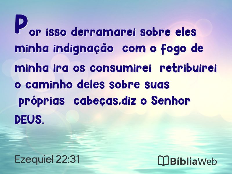 Ezequiel 22:31 em imagem para compartilhar