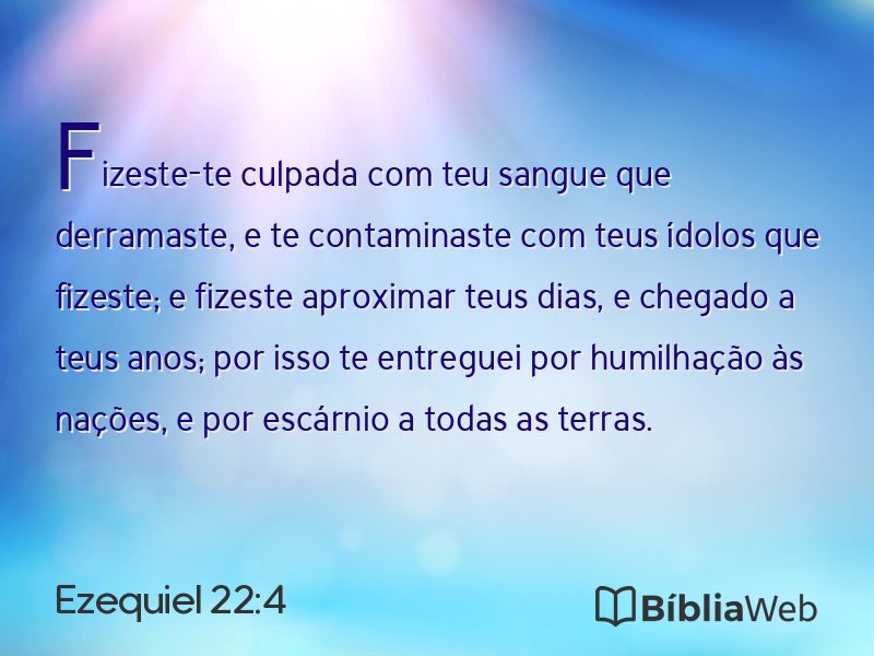 Ezequiel 22:4 em imagem para compartilhar