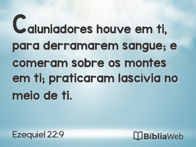 Ezequiel 22:9 em imagem para compartilhar