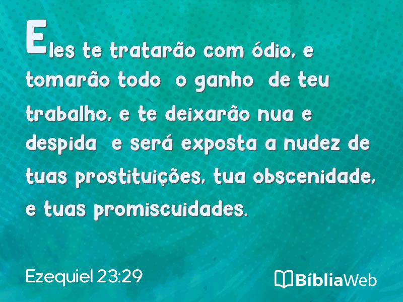 Ezequiel 23:29 em imagem para compartilhar