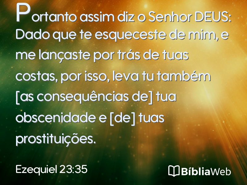 Ezequiel 23:35 em imagem para compartilhar