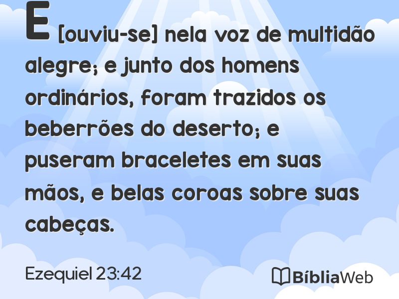 Ezequiel 23:42 em imagem para compartilhar