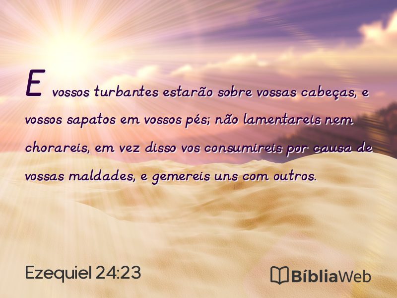 Ezequiel 24:23 em imagem para compartilhar
