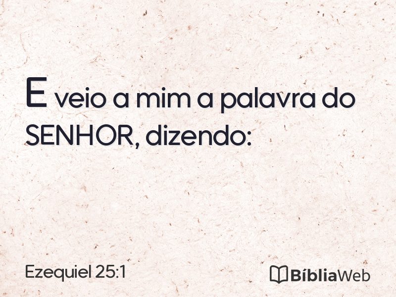 Ezequiel 25:1 em imagem para compartilhar