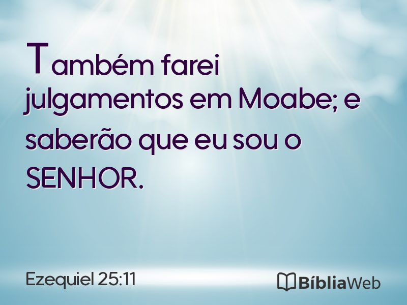 Ezequiel 25:11 em imagem para compartilhar