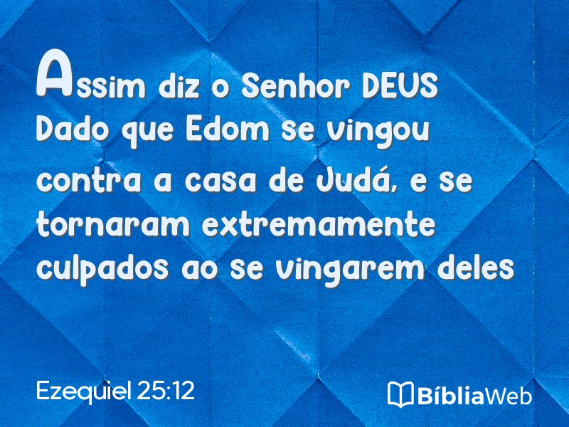 Ezequiel 25:12 em imagem para compartilhar