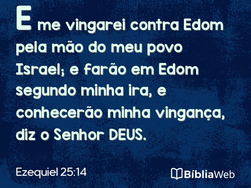 Ezequiel 25:14 em imagem para compartilhar