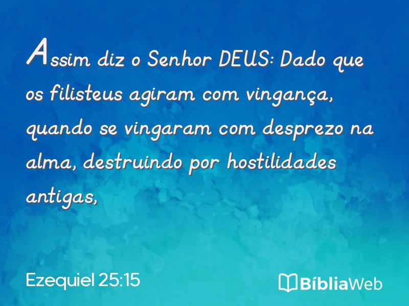 Ezequiel 25:15 em imagem para compartilhar