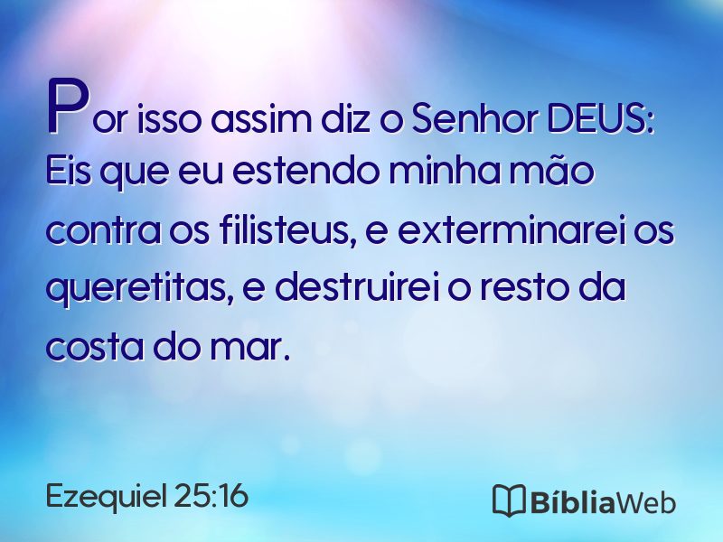 Ezequiel 25:16 em imagem para compartilhar