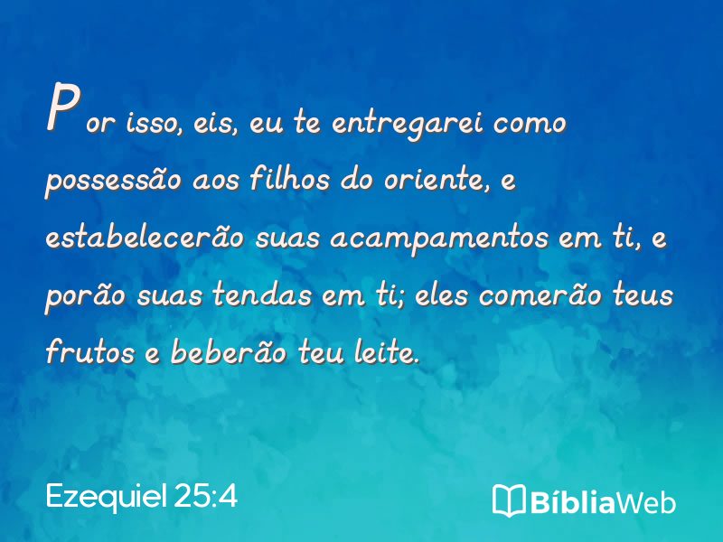 Ezequiel 25:4 em imagem para compartilhar
