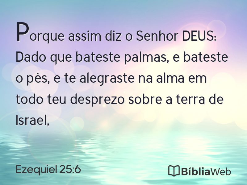 Ezequiel 25:6 em imagem para compartilhar