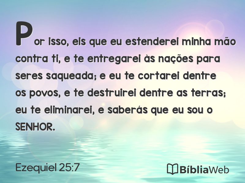 Ezequiel 25:7 em imagem para compartilhar