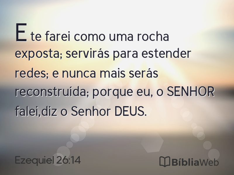 Ezequiel 26:14 em imagem para compartilhar
