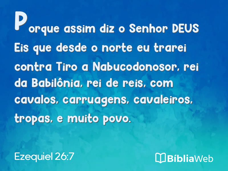 Ezequiel 26:7 em imagem para compartilhar
