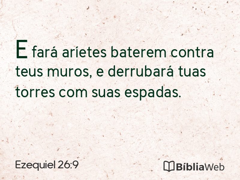 Ezequiel 26:9 em imagem para compartilhar