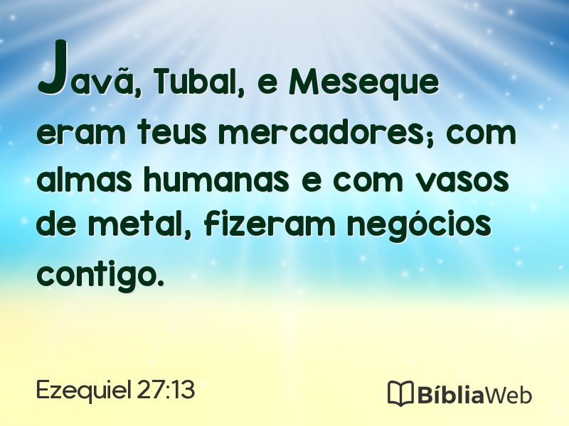 Ezequiel 27:13 em imagem para compartilhar